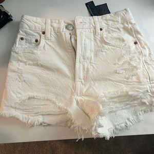 Zara jean shorts white